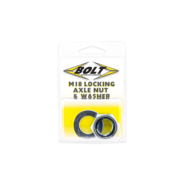 Bolt Locking Axle NUT 18MM - AXN18 For Yamaha Dirt Bikes 1982-1998 | Kawasaki KX 125 / KX 250 1993-2002 | Suzuki RM 125 / RM 250 / 250 1986-2008
