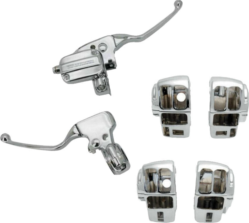 Harddrive 53600 Handlebar Control Kit CHR Cable Clutch ` For Harley Touring 2008-2016