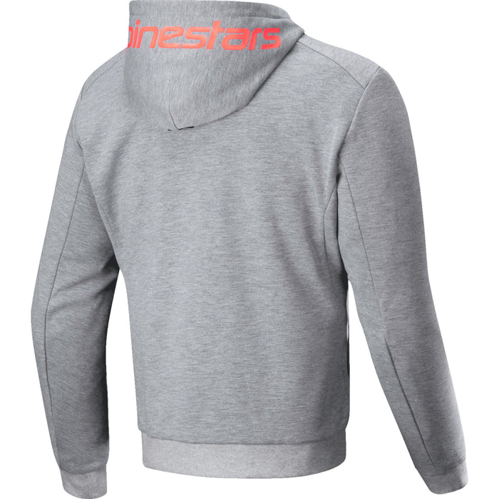 ALPINESTARS Chrome v2 Sport Hoodie Heather - Gray/Red Fluo