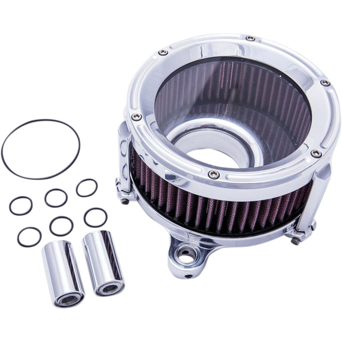 TRASK 1010-2151 TM-1023CH Assault Charge High-Flow Air Cleaner - Chrome - '17+ FL