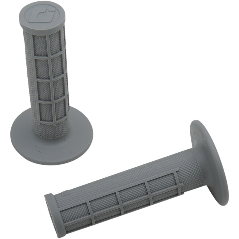 ODI 0630-0870 H01RFG Ruffian MX Half Waffle Single-Ply Grip Grips - Ruffian - Half Waffle - Gray