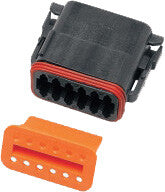 Namz Custom Cycle 850-08027 DP-12B 12-WIRE BLACK DEUTSCH PLUG & WDGLCK HD# 72119-94BK