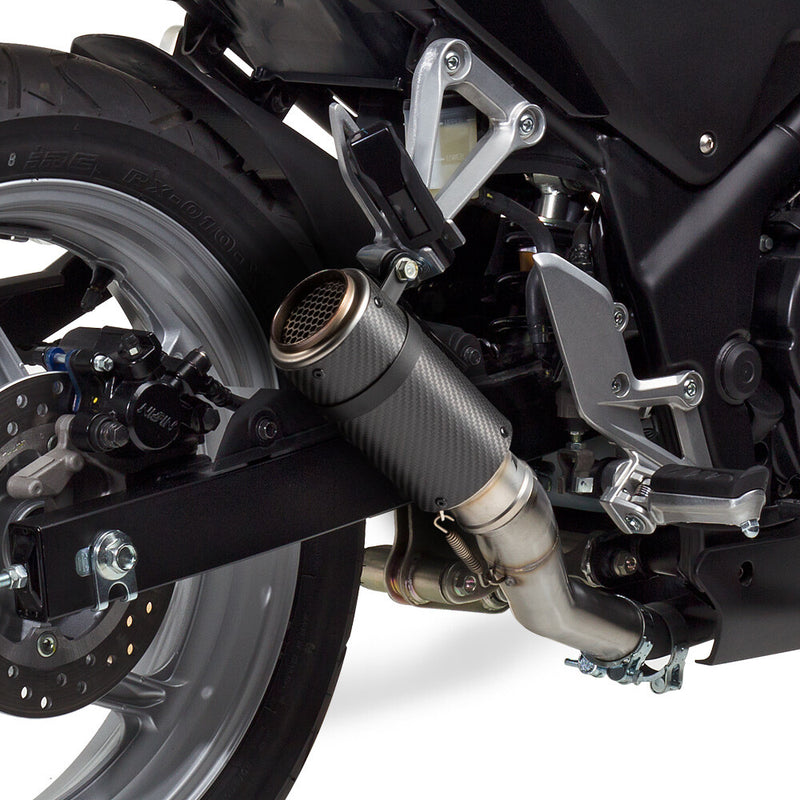 Hot Bodies MGP Stinger Slip-ON Matte Carbon - 41102-2405 Honda CBR250R 2011-2013