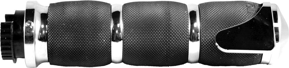 Avon 40-4415C MT-AIR-90-CH-B AIR CUSHIONED GRIPS W/THROTTLE BOSS CHROME