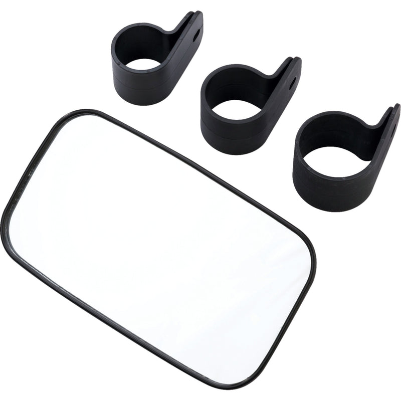 MOOSE OFFROAD 0640-1685 Q60-6001 Rear & Side View UTV Mirror Mirror - Rear/Side View - Rectangle - Black