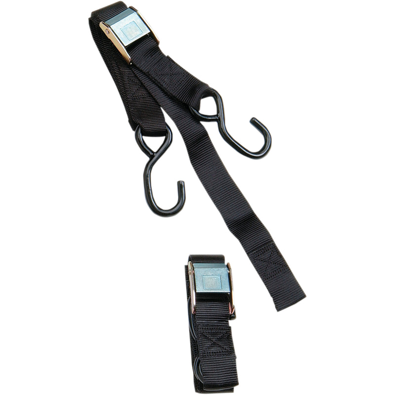 PARTS UNLIMITED TD00300 1-1/2" Heavy-Duty Cam Buckle Tie-Downs with Built-In Assist Heavy-Duty Cam Buckle Tie-Downs - 1-1/2" x 6' - Black