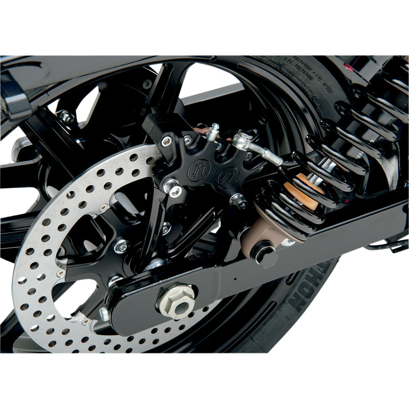 PERFORMANCE MACHINE (PM) 1701-0456 1259-0052-SMB Caliper Kit 4-Piston Caliper - Rear - Black Ops™ - 08-17 FXD