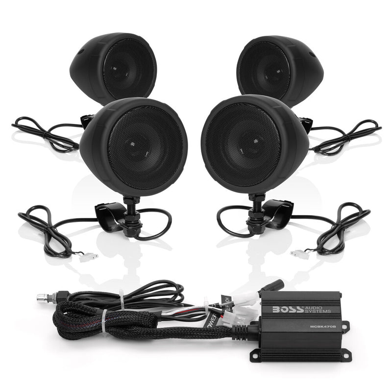 Boss Audio 63-8027 MCBK470B MC470 SPEAKER SYSTEM 1000W BLACK 3" BAR MNT BT