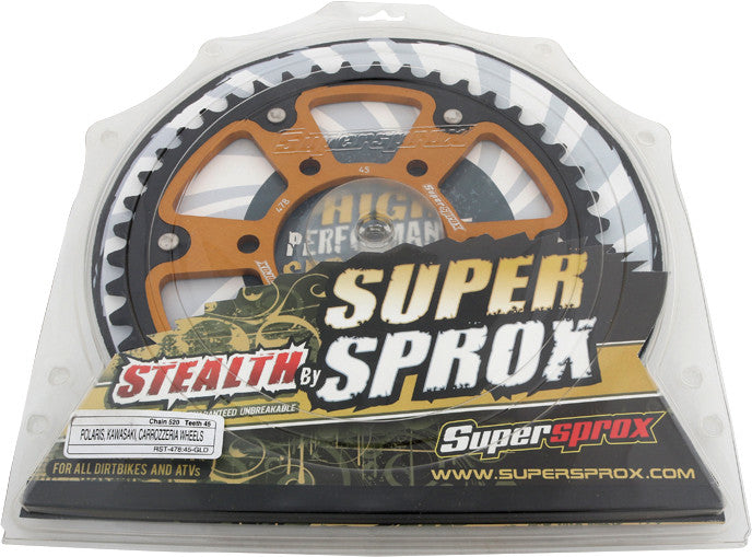 Supersprox 108-478645 RST-478-45-GLD REAR STEALTH SPROCKET ALU/STL 45T-520 GLD KAW