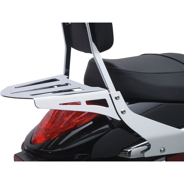 COBRA 1510-0127 02-3606 Sissy Bar Mounted Luggage Rack Sissy Bar Luggage Rack - Chrome - Laser-cut