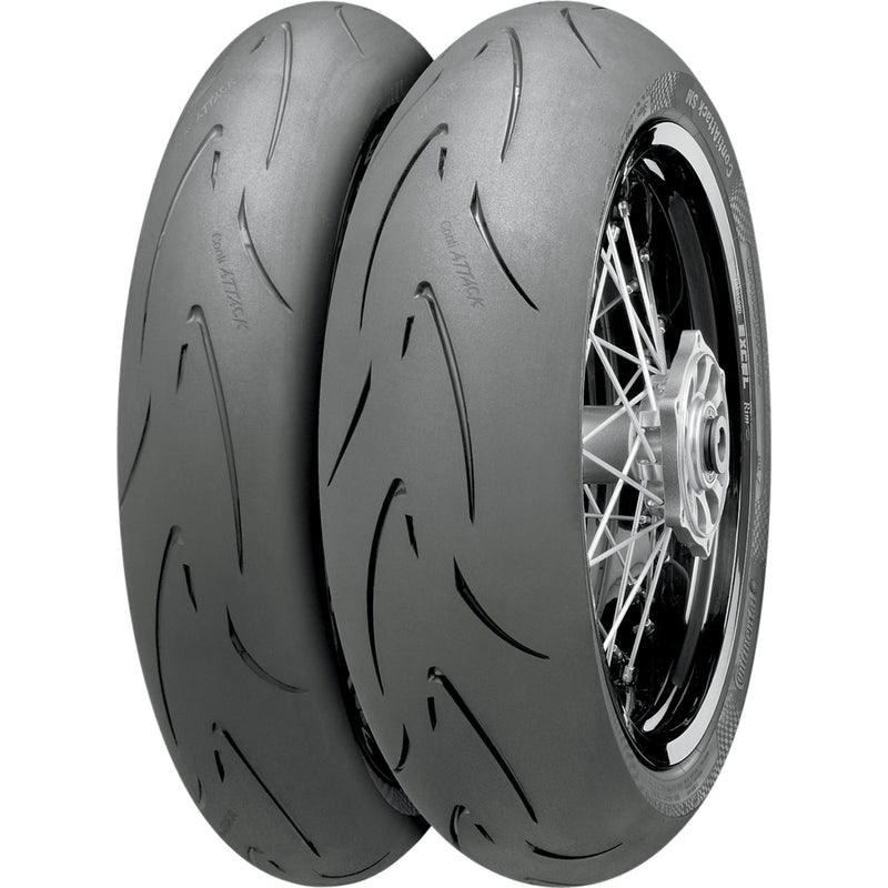 CONTINENTAL 0301-0355 02440060000 ContiSportAttack 2 Tire Tire - ContiSportAttack 2 - Front - 120/70ZR17 - (58W)