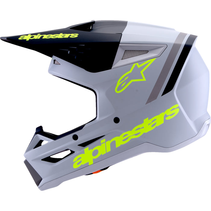 ALPINESTARS SM3 Radium Helmet - Matte Gray/Black/Yellow Fluo