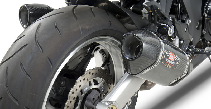 Yoshimura Exhaust Street R-77 Slip-ON SS-CF-CF Dual - 1412202 Kawasaki 1000 2010-2013