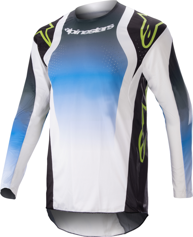 Alpinestars 482-9804L 3760823-9702-LG TECHSTAR PUSH JERSEY NIGHTLIFE BLUE/WHITE LG