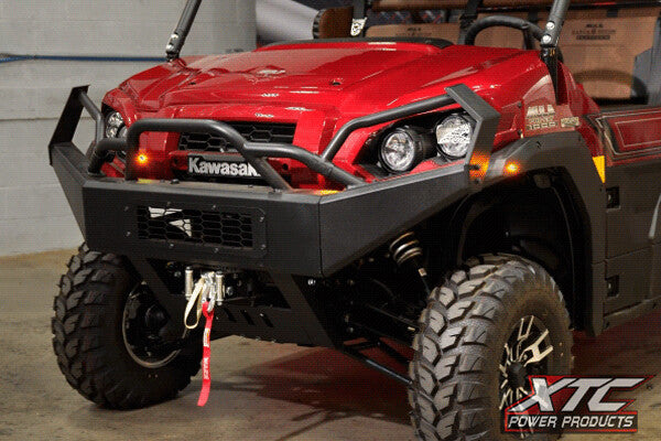 Xtc Power Products Auto Turn Signal Kit W Billet Lever AND Front DRL Lights Kawasaki Mule - ATS-L-KAW-MPRO-DRL Kawasaki Mule 2017-2025