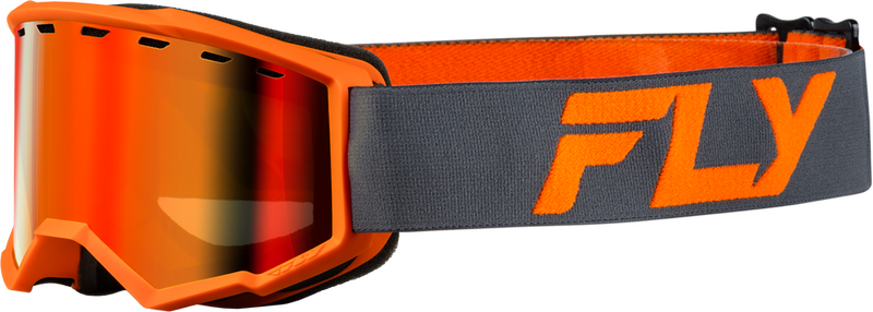 Fly Racing YTH Focus Snow Goggle Char ORG With RED Mirror Amber Lens - FLB-24FY3