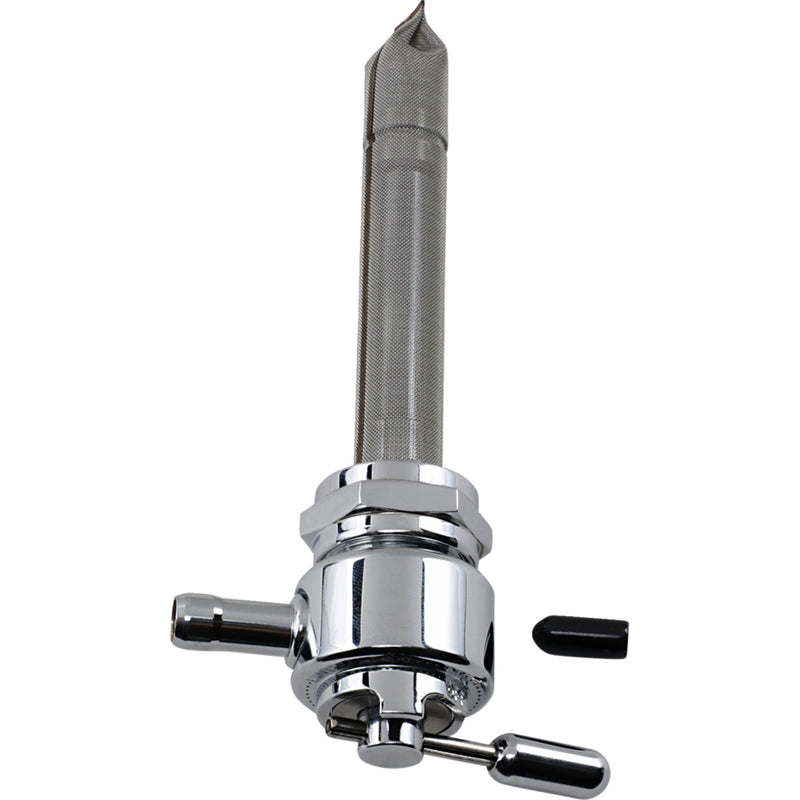 PINGEL DS-390260 6311-CR Power-Flo Fuel Valve - Round Fuel Valve - Chrome - 22 mm