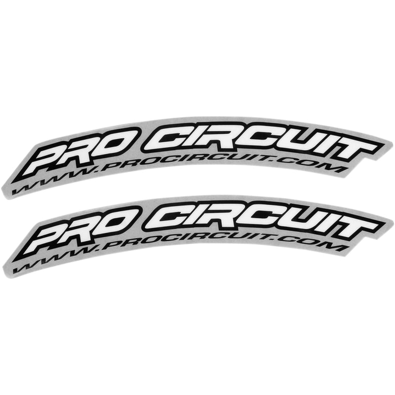 PRO CIRCUIT PCDC0010 DC0010 Fender Stickers Front Fender Decal - .Com - White