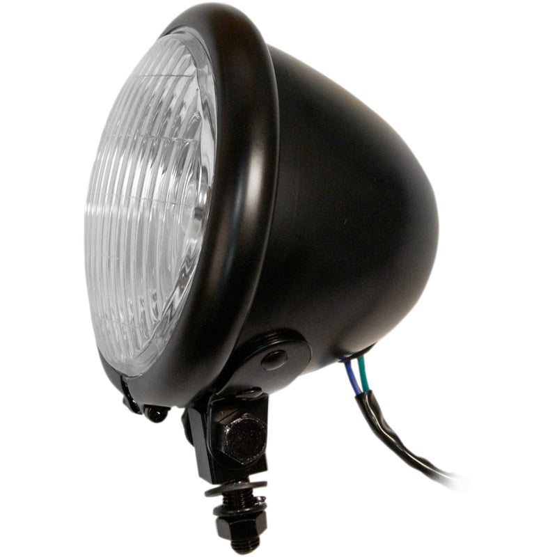 EMGO 2001-1186 66-84121B Bates Style 4-1/2" Spotlamp 4 1/2" Spotlamp - Black
