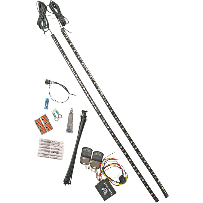 CUSTOM DYNAMICS 2040-2330 MWZ-OR-SNOW-01 Magical Wizards™ Snowmobile Running Board LED Accent Light Kit Snowmobile LED Running Board Kit