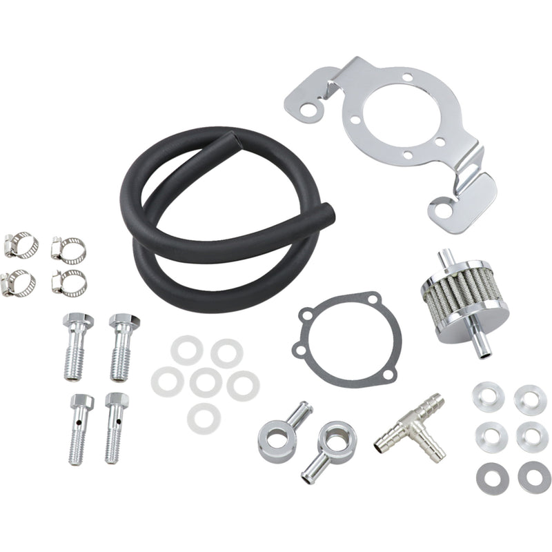 Drag Specialties Crankcase Breather Support Bracket Kit - DS-289082 For Harley Motorcycles 1993-2017
