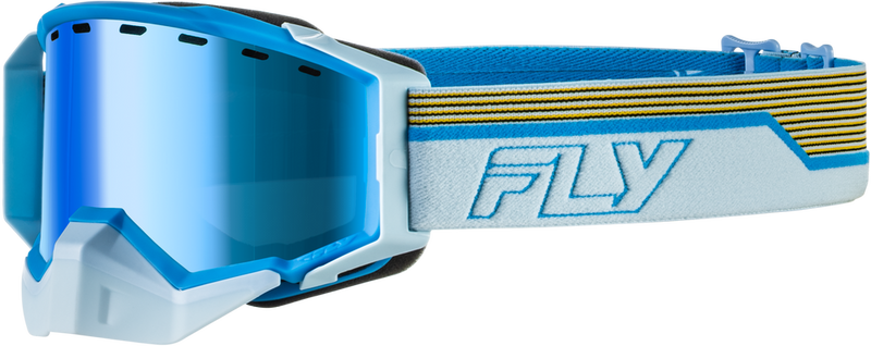 Fly Racing 37-4112 37-4112 ZONE ELITE SN GOGGLE BL/LT GRY W/DARK BLUE MIR/PLRZD AMB LENS