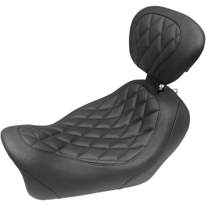 MUSTANG 0802-1263 79799 Wide Tripper™ Solo Seat - with Backrest - Diamond - Black