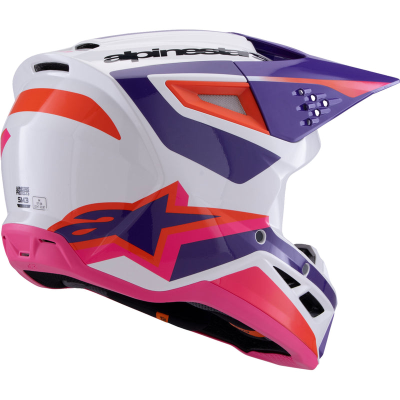 ALPINESTARS SM3 Heat Helmet - Gloss White/Purple/Pink