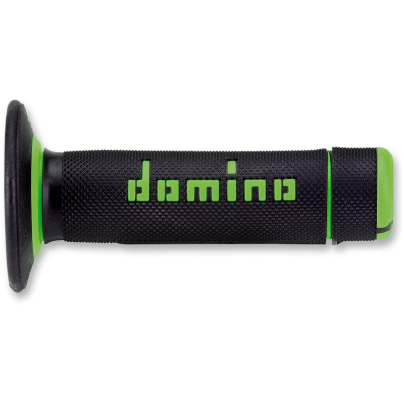 DOMINO 0630-1576 A02041C4440A7-1 Dually Grips Grips - Dually - Half Waffle - Black/Green