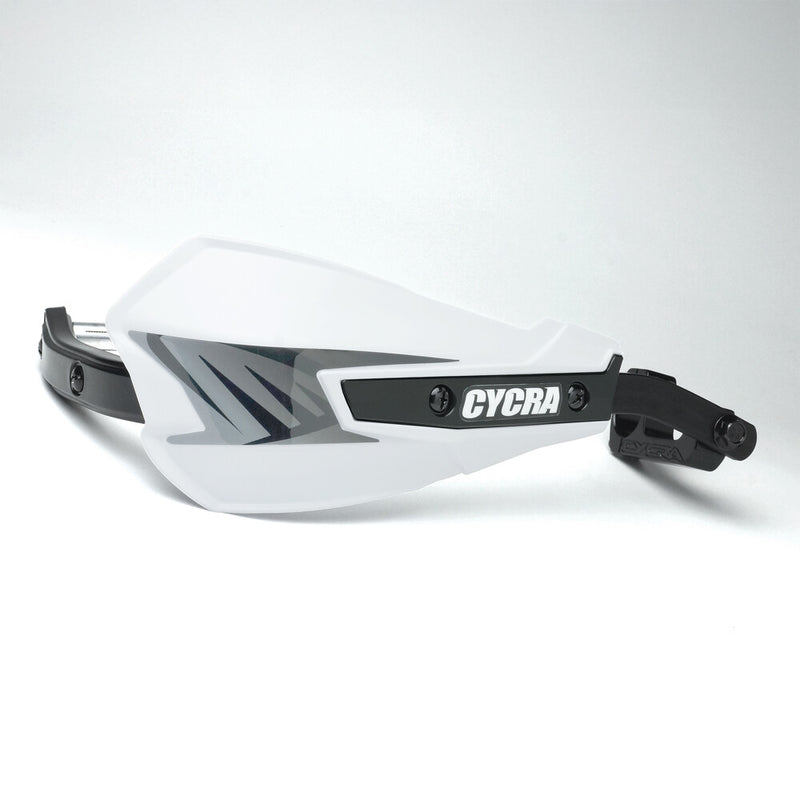 Cycra 714-1643 1CYC-7801-42 VORTEX HANDGUARDS W/UNIVERSAL U-CLAMPS - WHITE