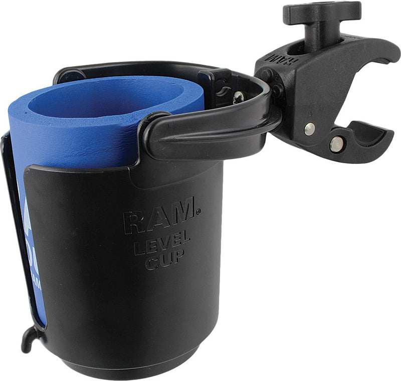 Ram Mounts 71-7034 RAM-B-132-400 TOUGH-CLAW MOUNT W/SELF-LEVELING CUP HOLDER