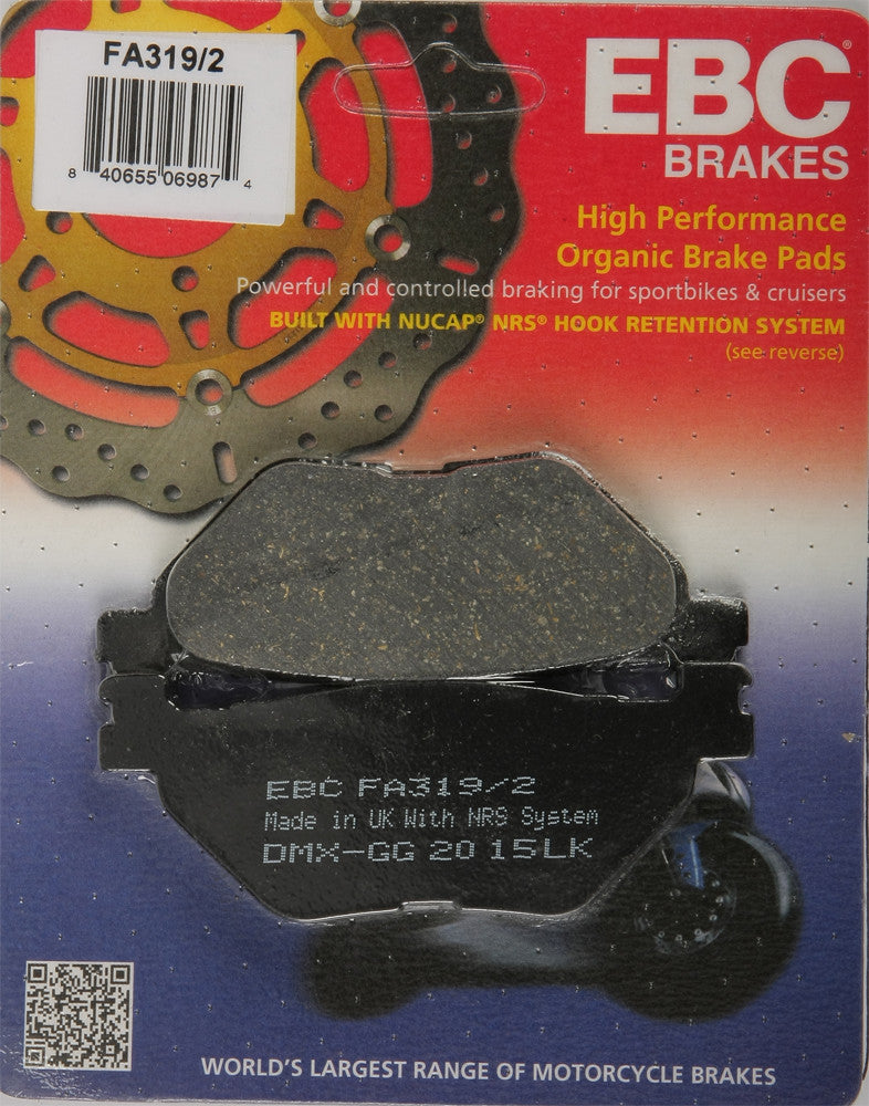 EBC Brake Pads - FA319/2 Yamaha Motorcycles 2002-2020