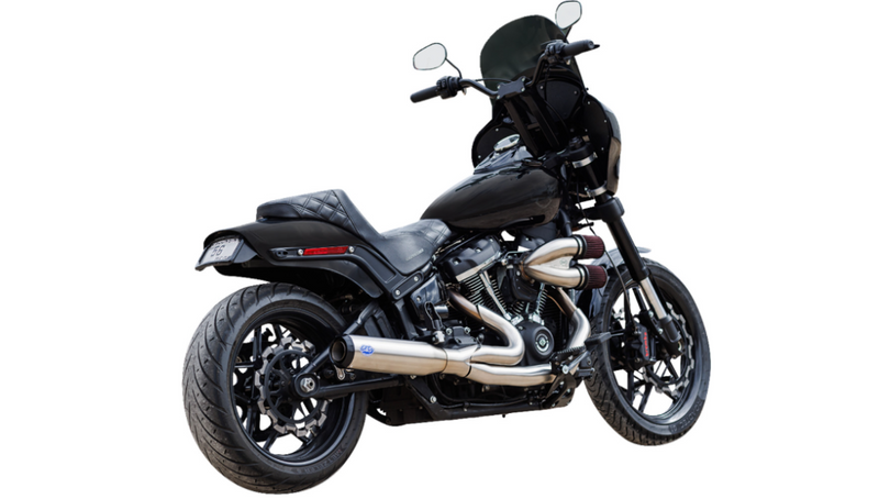 S&S Cycle Qualifier 2-Into-1 Exhaust System - 550-1103 For Harley Softail 2018-2024