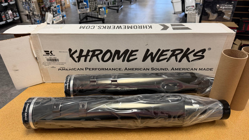 (OPEN BOX) Khrome Werks HP-Plus® Muffler - 202650 For Harley Touring 2017-2026