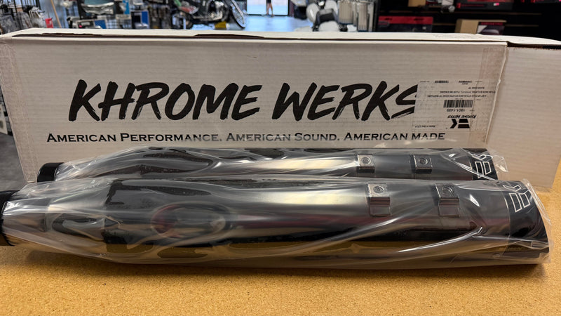 (OPEN BOX) Khrome Werks HP-Plus® Muffler - 201675 For Harley Touring 2017-2026