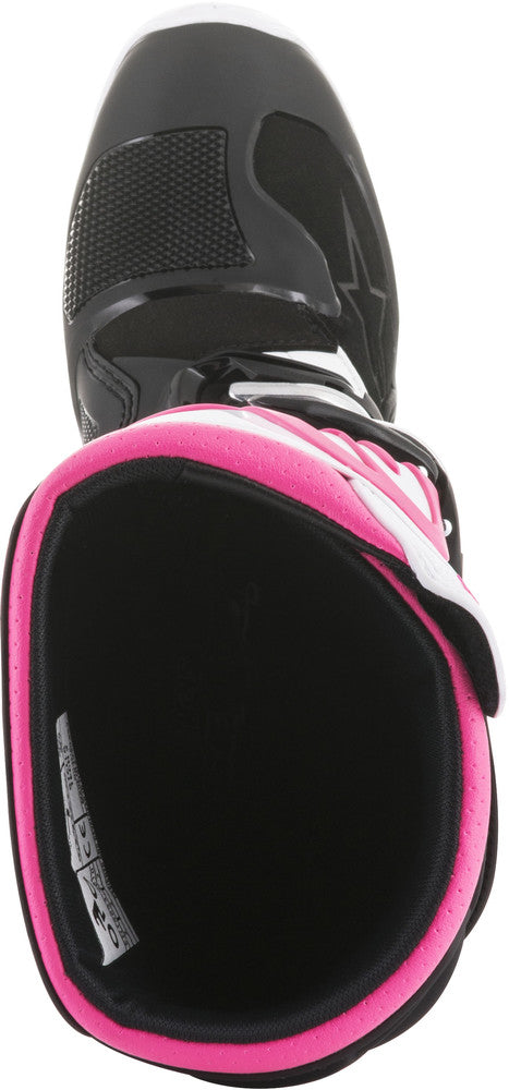 Alpinestars 482-09008 2013218-130-8 TECH 3 STELLA BOOTS BLACK/WHITE/PINK SZ 08
