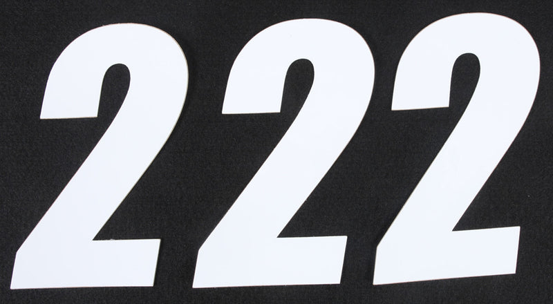 D'cor Visuals D-Cor Number 2 White 6" 3/PK - 45-16-2