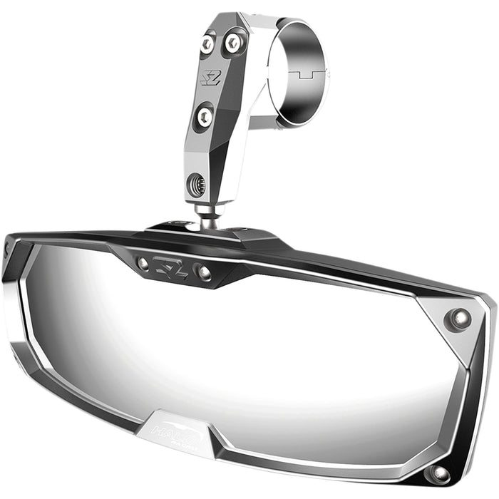 SEIZMIK 0640-1402 56-18024 Halo R Rear View Mirror with Cast Aluminum Bezel Mirror - Halo R - Rear View - Rectangle - Silver - 1.75" ROPS