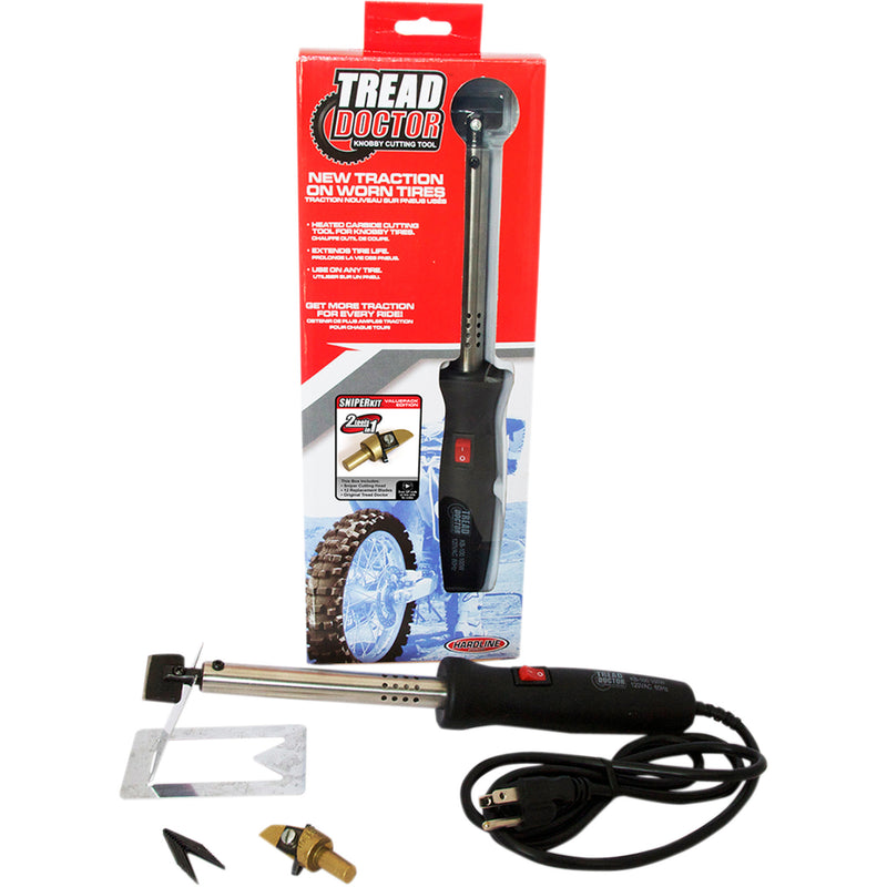 HARDLINE 3810-0057 TD-4 Tread Doctor Knobby Cutting Tool with Sniper Kit™ Sniping Tool - Tread Doctor
