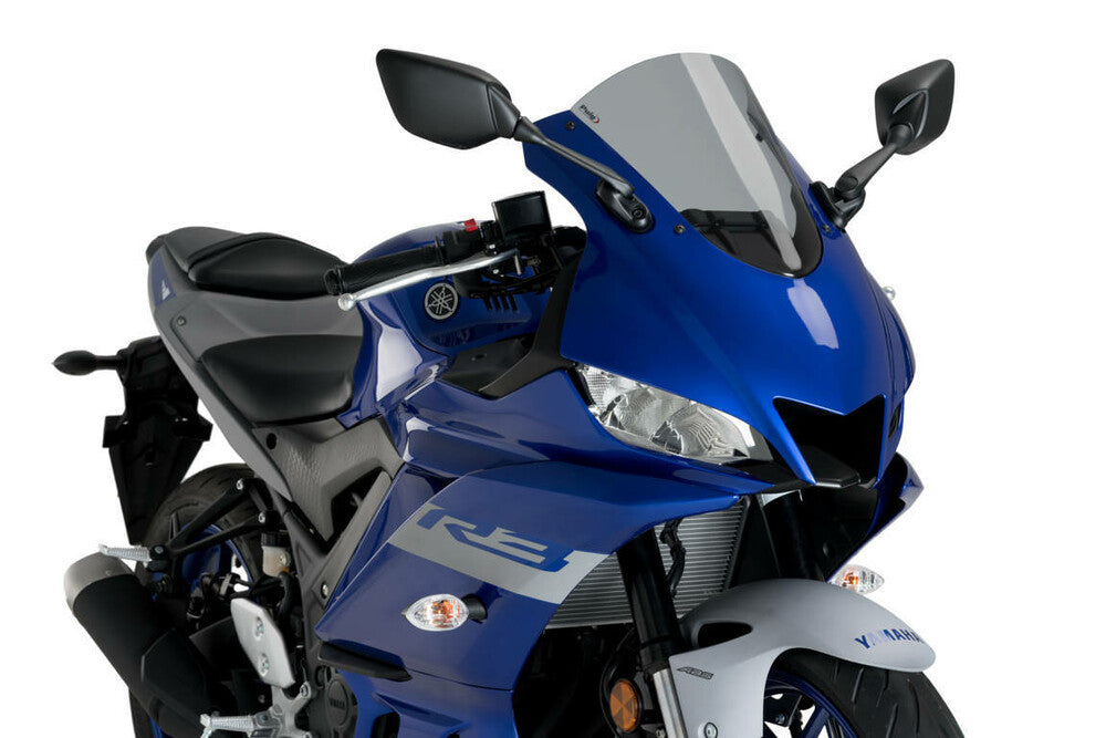 Puig Hi-Tech Parts Windscreen R-Racer Smoke - 3737H Yamaha R3 2019-2024