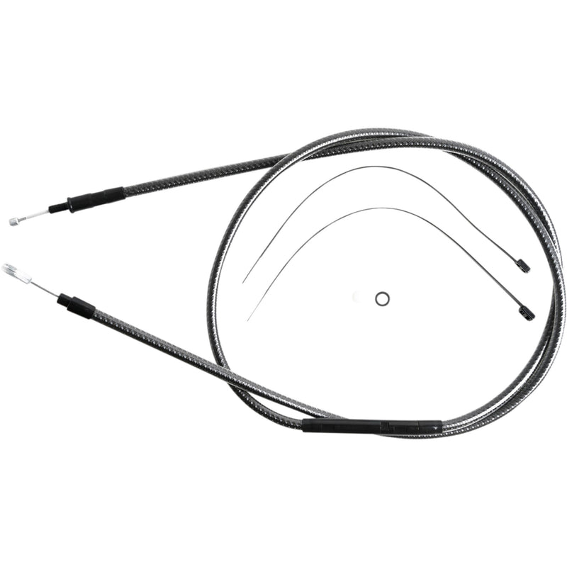 Magnum Shielding High-Efficiency Polished Karbonfibr Clutch Cable /16" - 72126HE For Harley Motorcycles 1986-2006