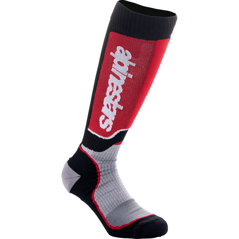 ALPINESTARS 3431-0850 4742324-1215-ML Youth MX Plus Socks black/red/gray - medium/large
