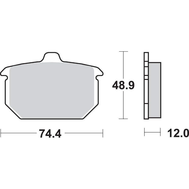 Sbs Brake Pad - 549H.HF For Harley 1982-1987