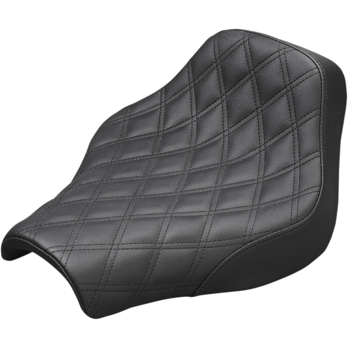 SADDLEMEN 0802-0947 818-30-002LS Renegade Lattice Stitch Solo Seat - Lattice Stitched - Black - FX '18-'20