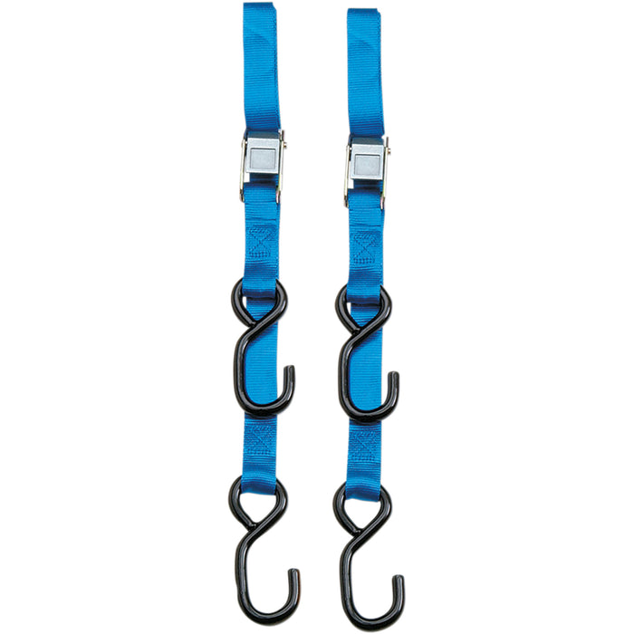PARTS UNLIMITED 3920-0423 Heavy-Duty 7’ Cam Buckle Tie-Downs 7' Tie-Down - Blue - Heavy Duty