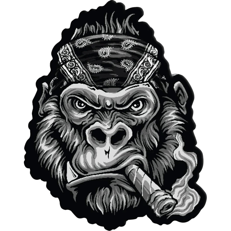 LETHAL THREAT 2840-0176 LT30214 Gorilla Biker Bandana Embroidered Patch large