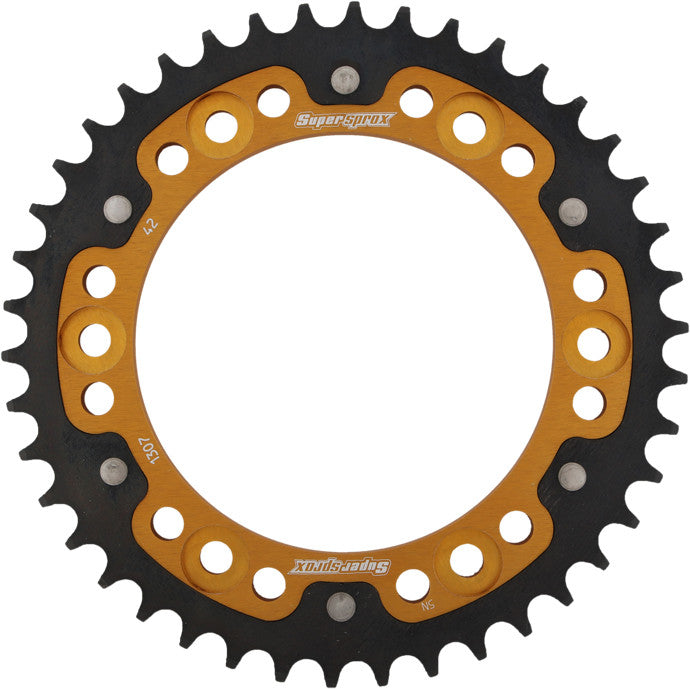 Supersprox Rear Stealth Sprocket Aluminum Steel 42T-525 GLD - RST-1307-42-GLD Honda CBR600F F4I / CBR600F4i / CBR600RR 2001-2016