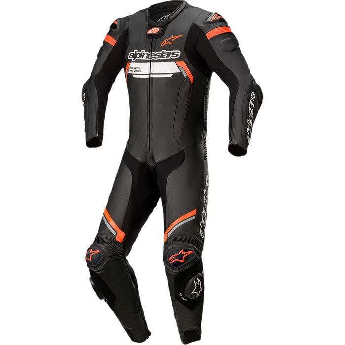 ALPINESTARS Missile Ignition v2 1-Piece Leather Suit Black/Red - Fluo US / EU