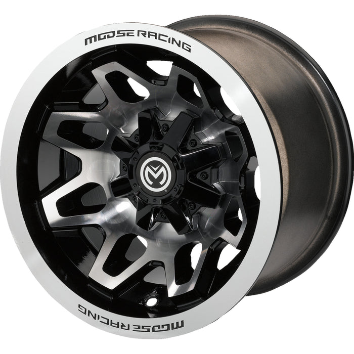 MOOSE OFFROAD 0230-1145 416M147110GBMF4 416X Wheel Wheel - 416X - Front - Machined Black - 14x7 - 4/110 - 4+3