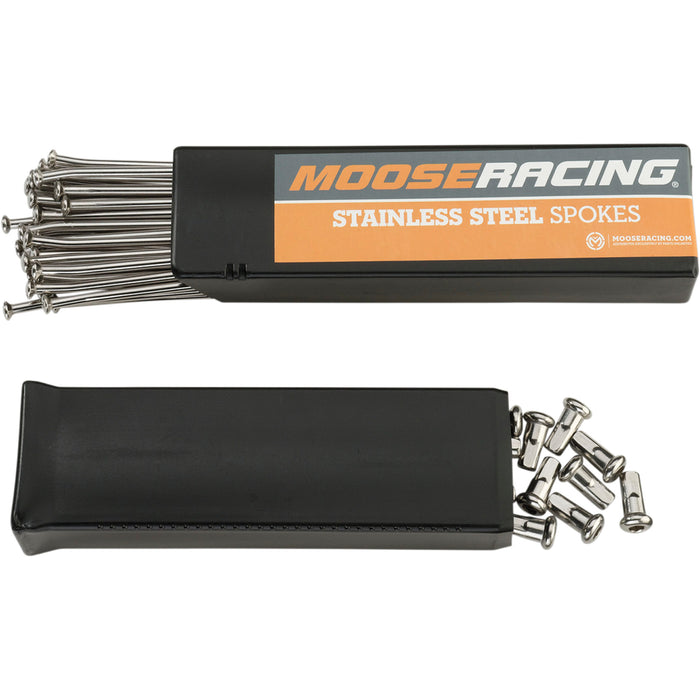 MOOSE OFFROAD 0211-0039 1-22-108-S Stainless Steel Spoke Set Spoke Set - Stainless Steel - Rear - 18"
